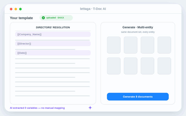 T-Doc AI — generate documents from your templates
